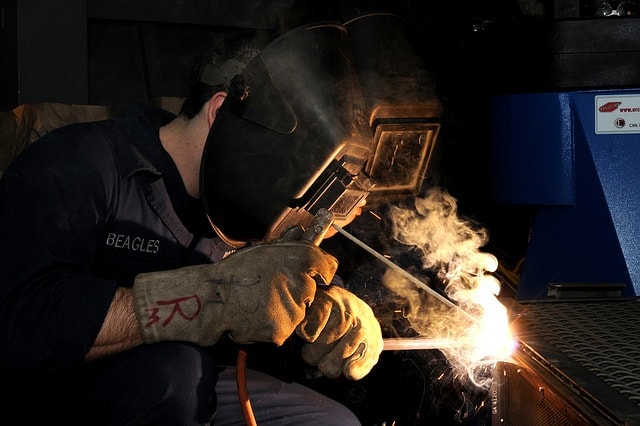 a working welder