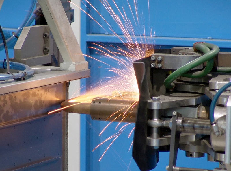 Robotic Spot Welding Sparks