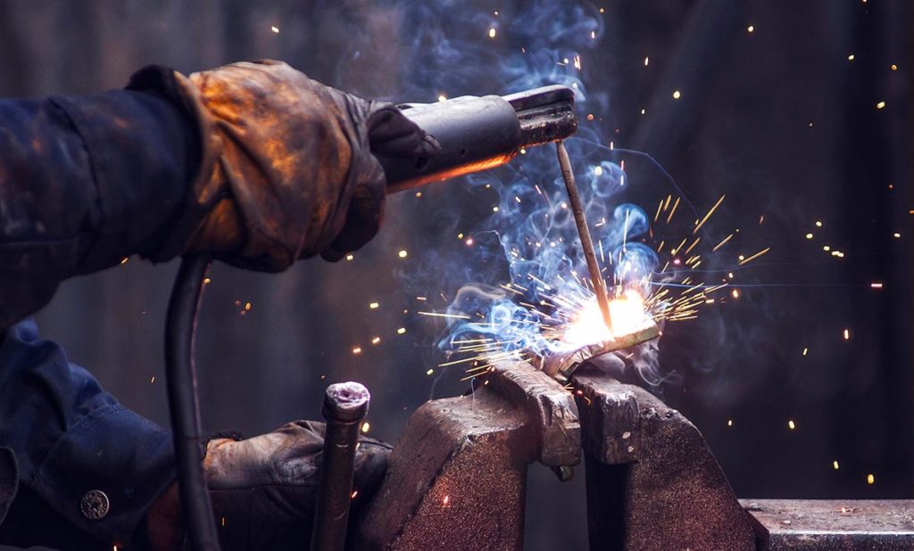 close up welding