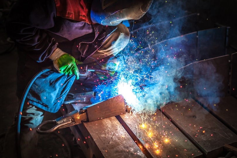 blue glass shade 12 welding