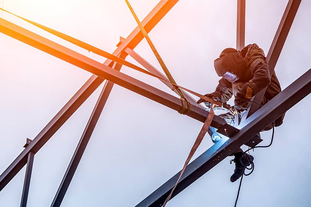 a structural welder working