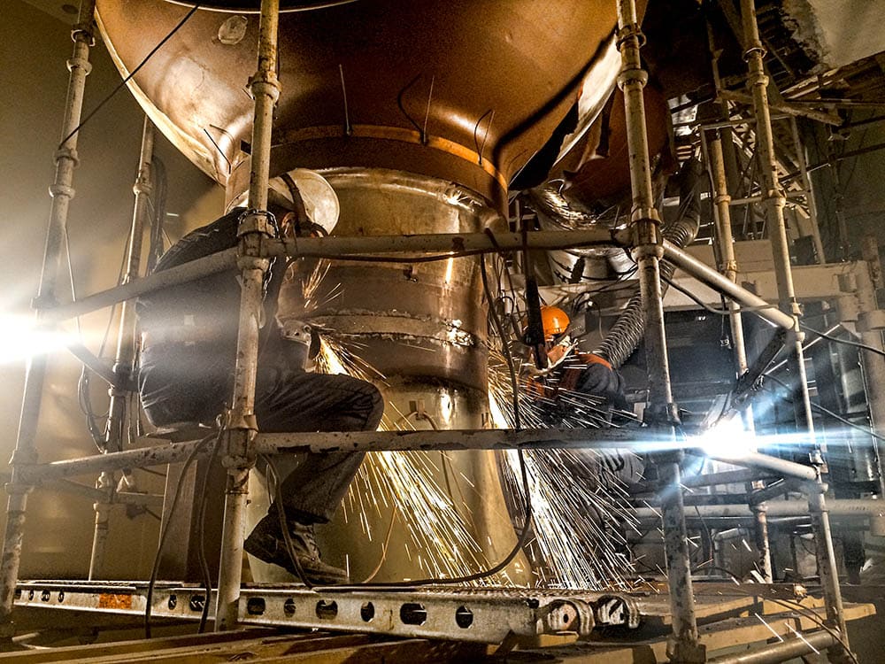 nuclear welders at work