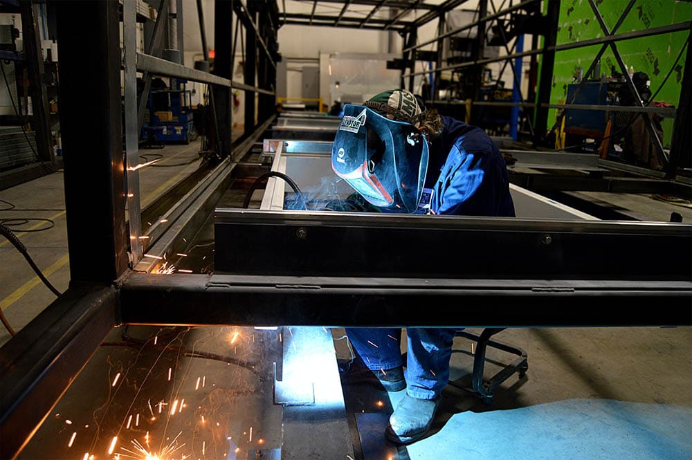 welder working on big project